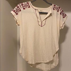 Madewell Short Sleeve Embroidered Top